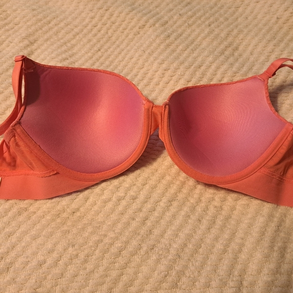 PINK Victoria's Secret Wear Everywhere Push Up Bra Coral/Pink Size 34 DD - Picture 3 of 7